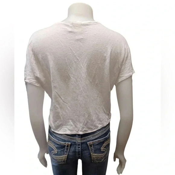 H&M  100% Linen White T Shirt Size Small - Picture 2 of 9